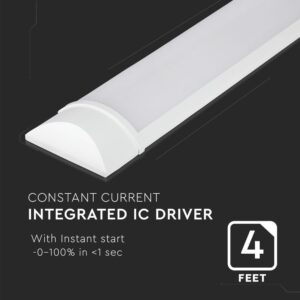 LED Πρισματικό Γραμμικό Φωτιστικό 120cm 30W V-TAC 4800lm 120° Ψυχρό 6400K – 6492
