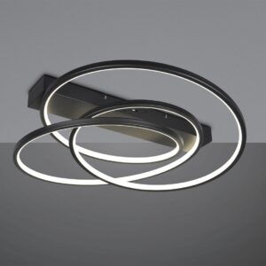 LED Φωτιστικό Οροφής Μαύρο Ματ Φ64 Darvin 34W 4500lm CCT Step Dimmable Trio Lighting – 649110132