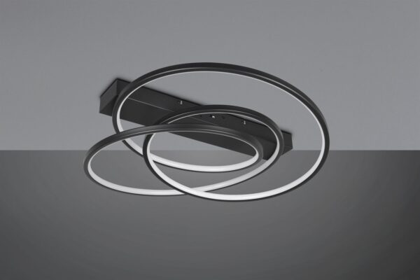 LED Φωτιστικό Οροφής Μαύρο Ματ Φ64 Darvin 34W 4500lm CCT Step Dimmable Trio Lighting – 649110132