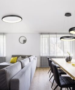 Πλαφονιέρα Στρογγυλή Φ75 Μαύρη Ματ CARDONA LED 59W 6900lm CCT Step Dimmable Trio Lighting – 649617532