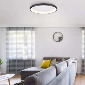 Πλαφονιέρα Στρογγυλή Φ75 Μαύρη Ματ CARDONA LED 59W 6900lm CCT Step Dimmable Trio Lighting – 649617532