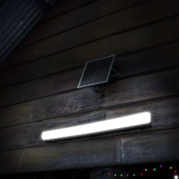 LED Ηλιακό Γραμμικό Φωτιστικό με Λευκό Σώμα και Χειριστήριο 18W V-TAC 120cm Αδιάβροχο  3000K-4000K-6400K – 6500