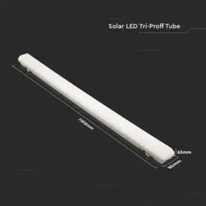 LED Ηλιακό Γραμμικό Φωτιστικό με Λευκό Σώμα και Χειριστήριο 18W V-TAC 120cm Αδιάβροχο  3000K-4000K-6400K – 6500