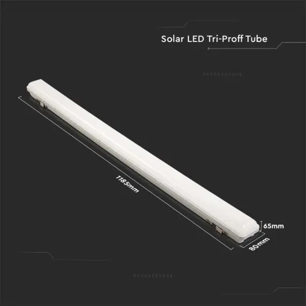 LED Ηλιακό Γραμμικό Φωτιστικό με Λευκό Σώμα και Χειριστήριο 18W V-TAC 120cm Αδιάβροχο  3000K-4000K-6400K – 6500