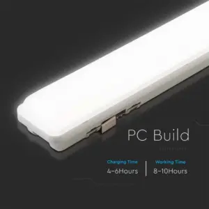 LED Ηλιακό Γραμμικό Φωτιστικό με Λευκό Σώμα και Χειριστήριο 18W V-TAC 120cm Αδιάβροχο  3000K-4000K-6400K – 6500