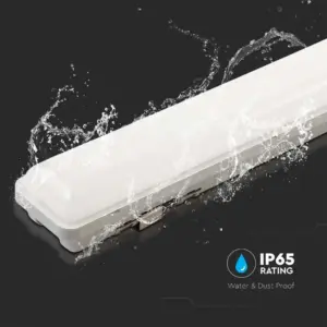 LED Ηλιακό Γραμμικό Φωτιστικό με Λευκό Σώμα και Χειριστήριο 18W V-TAC 120cm Αδιάβροχο  3000K-4000K-6400K – 6500