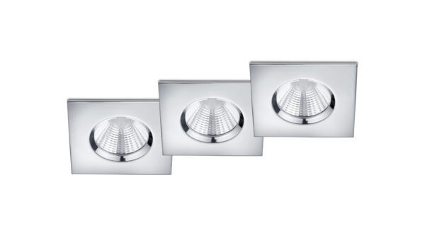 Χωνευτό Φωτιστικό Trio Lighting LED 5,5W  Χρώμιο Μεταλλικό Dimmable 345lm 3000K IP65 650610306