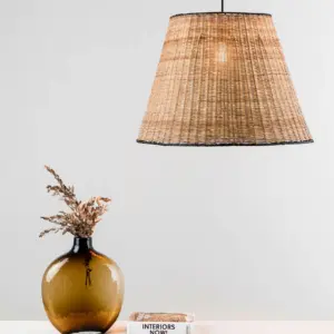 Faro Barcelona SUMBA Κρεμαστό φωτιστικό E27 σε Μαύρο/Ραττάν 15W  – 65134-72