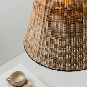 Faro Barcelona SUMBA Κρεμαστό φωτιστικό E27 σε Μαύρο/Ραττάν 15W  – 65134-72