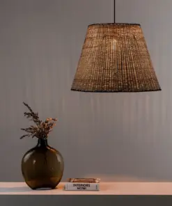 Faro Barcelona SUMBA Κρεμαστό φωτιστικό E27 σε Μαύρο/Ραττάν 15W – 65134-72