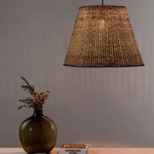 Faro Barcelona SUMBA Κρεμαστό φωτιστικό E27 σε Μαύρο/Ραττάν 15W  – 65134-72