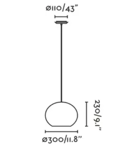 Faro Barcelona HAKA 300 Κρεμαστό Φωτιστικό E27 σε Μαύρο/Ραττάν 15W – 65134-74