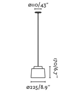 Faro Barcelona SAIPAN Κρεμαστό Φωτιστικό E27 σε Μαύρο/Ραττάν – 65134-76