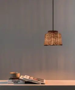 Faro Barcelona SAIPAN Κρεμαστό Φωτιστικό E27 σε Μαύρο/Ραττάν – 65134-76