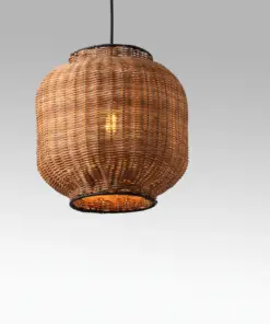 Faro Barcelona TUPAI Κρεμαστό Φωτιστικό E27 σε Μαύρο/Ραττάν – 65134-77