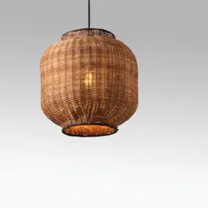 Faro Barcelona TUPAI Κρεμαστό Φωτιστικό E27 σε Μαύρο/Ραττάν  – 65134-77