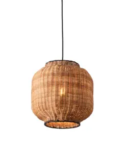 Faro Barcelona TUPAI Κρεμαστό Φωτιστικό E27 σε Μαύρο/Ραττάν – 65134-77