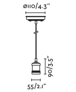 Faro Barcelona ART Κρεμαστό Φωτιστικό Μαύρου Χρώματος E27 – 65134