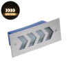 GloboStar® WALLLIGHT-ARINA 90670 Χωνευτό Φωτιστικό Τοίχου LED 6W 660lm 120° DC 24V Αδιάβροχο IP67 Μ17 x Π7 x Υ5.5cm Θερμό Λευκό 3000K – Ανοξείδωτο Ατσάλι – 3 Years Warranty