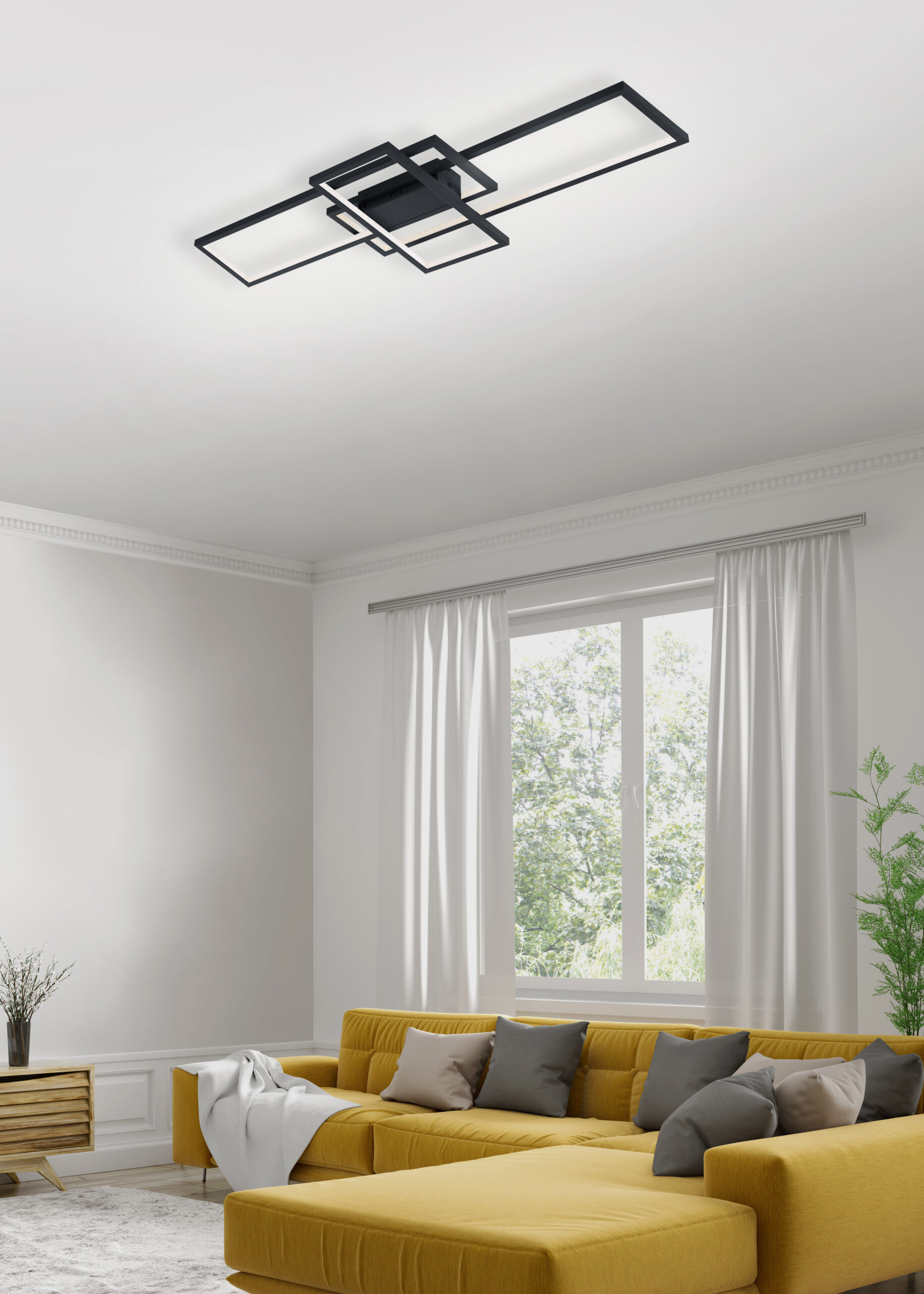 Φωτιστικό Οροφής Trio Lighting LED 36W Ανθρακί Μεταλλικό 3000lm RGBW 3000 – 6000K 652610342