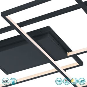 Φωτιστικό Οροφής Trio Lighting LED 40W  Ανθρακί Μεταλλικό Dimmable 3400lm RGB+3000-6000K με Τηλεχειριστήριο – 652690342