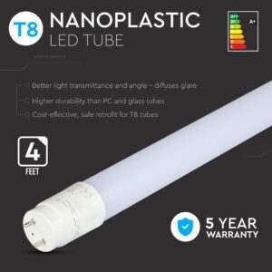LED Λάμπα T8 G13 120cm 18W V-TAC PRO Samsung Chip 160° 1850lm Ψυχρό Λευκό 6400K – 21655
