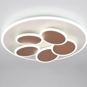Φωτιστικό Οροφής Γκρι & Χρυσό MANDALA LED 35W 4200lm CCT Dimmable με Τηλεχειριστήριο Trio Lighting – 653210676