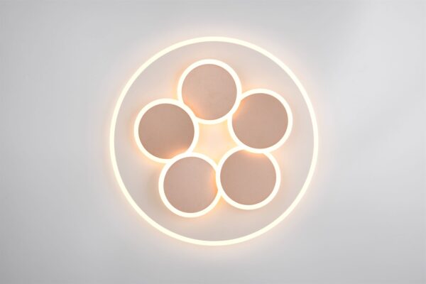 Φωτιστικό Οροφής Γκρι & Χρυσό MANDALA LED 35W 4200lm CCT Dimmable με Τηλεχειριστήριο Trio Lighting – 653210676