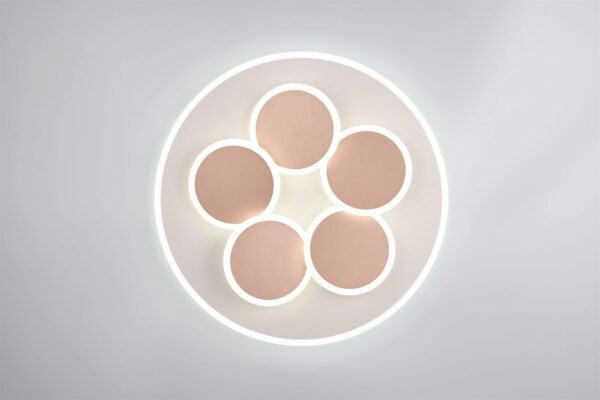 Φωτιστικό Οροφής Γκρι & Χρυσό MANDALA LED 35W 4200lm CCT Dimmable με Τηλεχειριστήριο Trio Lighting – 653210676