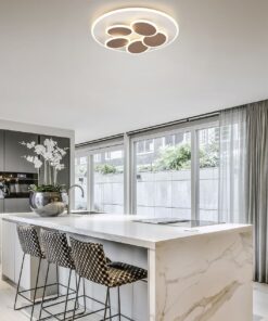 Φωτιστικό Οροφής Γκρι & Χρυσό MANDALA LED 35W 4200lm CCT Dimmable με Τηλεχειριστήριο Trio Lighting – 653210676