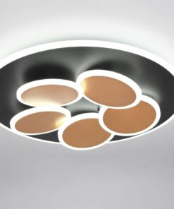 Φωτιστικό Οροφής Μαύρο-Χρυσό MANDALA LED 35W 4200lm CCT Dimmable με Τηλεχειριστήριο Trio Lighting – 653210680