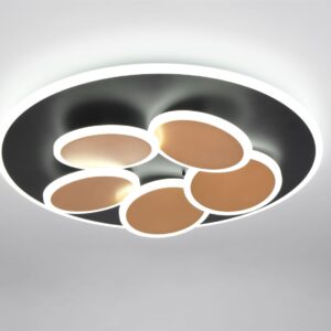 Φωτιστικό Οροφής Μαύρο-Χρυσό MANDALA LED 35W 4200lm CCT Dimmable με Τηλεχειριστήριο Trio Lighting – 653210680