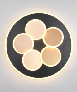 Φωτιστικό Οροφής Μαύρο-Χρυσό MANDALA LED 35W 4200lm CCT Dimmable με Τηλεχειριστήριο Trio Lighting – 653210680