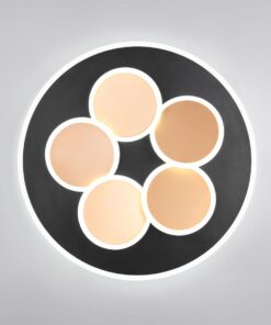 Φωτιστικό Οροφής Μαύρο-Χρυσό MANDALA LED 35W 4200lm CCT Dimmable με Τηλεχειριστήριο Trio Lighting – 653210680