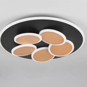 Φωτιστικό Οροφής Μαύρο-Χρυσό MANDALA LED 35W 4200lm CCT Dimmable με Τηλεχειριστήριο Trio Lighting – 653210680