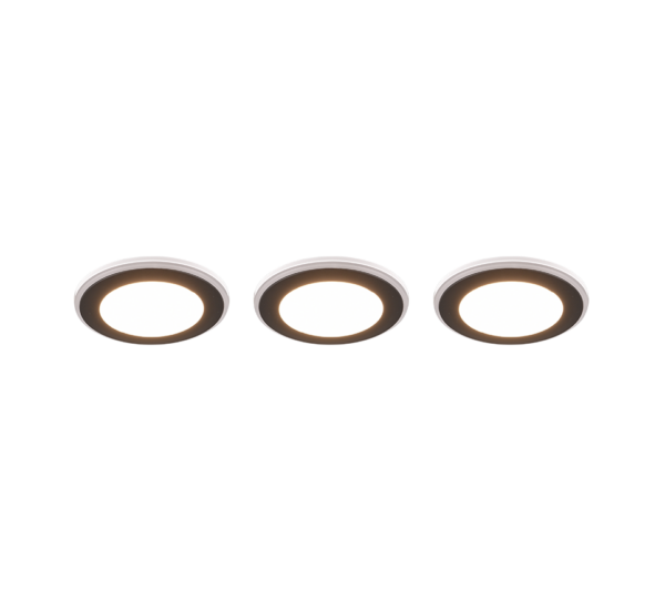 Χωνευτό Φωτιστικό Οροφής Trio Lighting LED 4W 3000K RGBW Μαύρου Χρώματος - 653610332