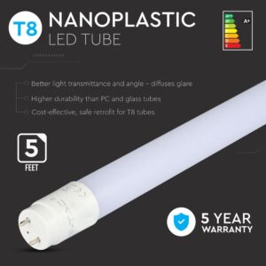 LED Λάμπα T8 G13 150cm 22W V-TAC PRO Samsung Chip 160° 2000lm Θερμό 3000K – 656