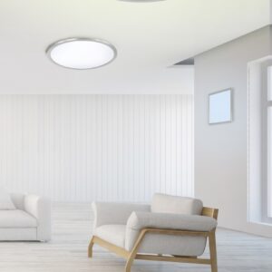 Φωτιστικό Οροφής Trio Lighting LED 36W  Νίκελ Ματ Μεταλλικό 3600lm RGBW 3000 – 5500K  657496007