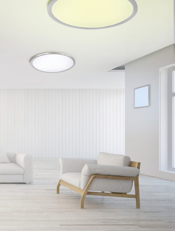 Φωτιστικό Οροφής Trio Lighting LED 36W  Νίκελ Ματ Μεταλλικό 3600lm RGBW 3000 – 5500K  657496007