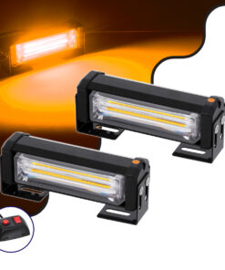 GloboStar® 85027 PRO Series ΣΕΤ 2 x Μπάρες Σήμανσης Οχήματος Οδικής Βοήθείας για Αυτοκίνητα & Φορτηγά 13 Προγραμμάτων Φωτισμού LED CREE CXB COB 18W DC 10-30V Αδιάβροχο IP65 Πορτοκαλί