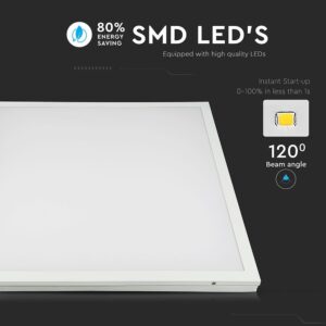 LED Πάνελ Τετράγωνο 2 σε 1 Επιφανειακό-Χωνευτό 60x60cm 25W V-TAC 110° 4000lm Φυσικό 4000K – 6601