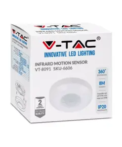 Αισθητήρας κίνησης οροφής λευκό σώμα MAX 200W V-TAC – 6606