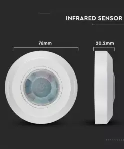 Αισθητήρας κίνησης οροφής λευκό σώμα MAX 200W V-TAC – 6606