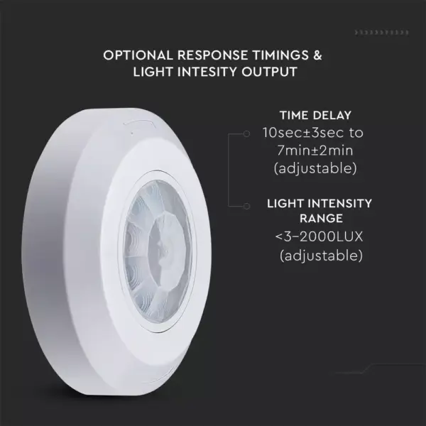 Αισθητήρας κίνησης οροφής λευκό σώμα MAX 200W V-TAC – 6606