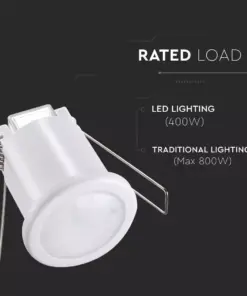 Αισθητήρας κίνησης χωνευτός οροφής λευκό σώμα MAX 400W V-TAC – 6608