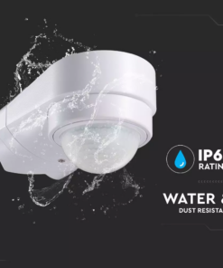 Αισθητήρας κίνησης γωνιακός τοίχου λευκό σώμα MAX 600W V-TAC – 6613