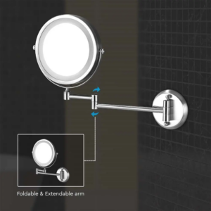 LED Επιτοίχιος Καθρέφτης 3W Μπαταρίας με Βραχίονα Περιστρεφόμενος 6400K – 6628