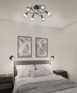 Πολύφωτο Οροφής Μαύρο Ματ & Γυαλί TARIFA 6xE27 Trio Lighting – 662800632