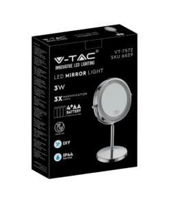 LED Επιτραπέζιος Καθρέφτης 3W Μπαταρίας Περιστρεφόμενος 6400K – 6629