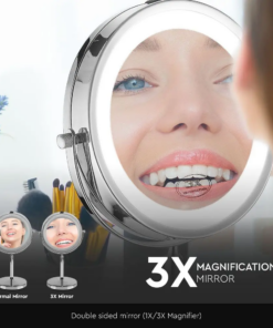 LED Επιτραπέζιος Καθρέφτης 3W Μπαταρίας Περιστρεφόμενος 6400K – 6629